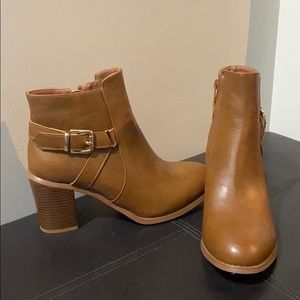 Brown small heel  boots